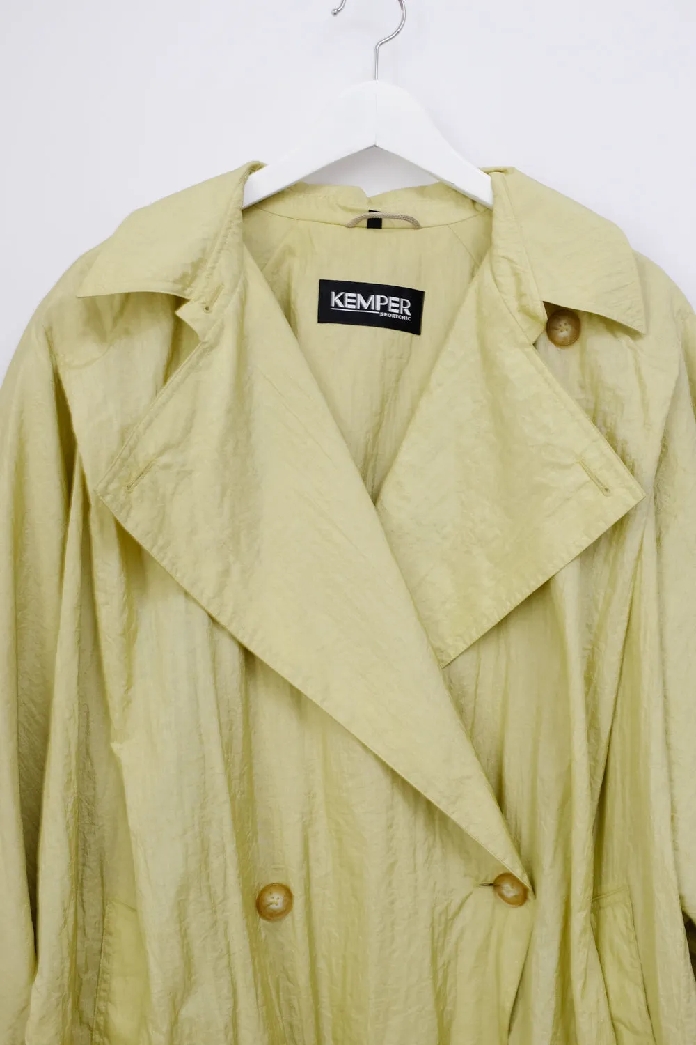 GREEN SUMMER CAPE TRENCH COAT