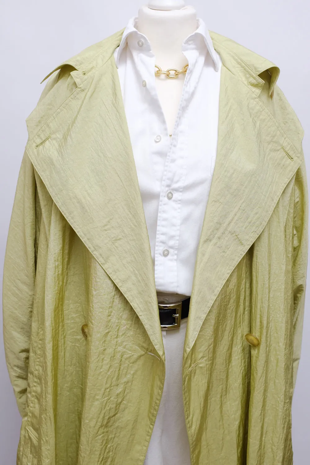 GREEN SUMMER CAPE TRENCH COAT