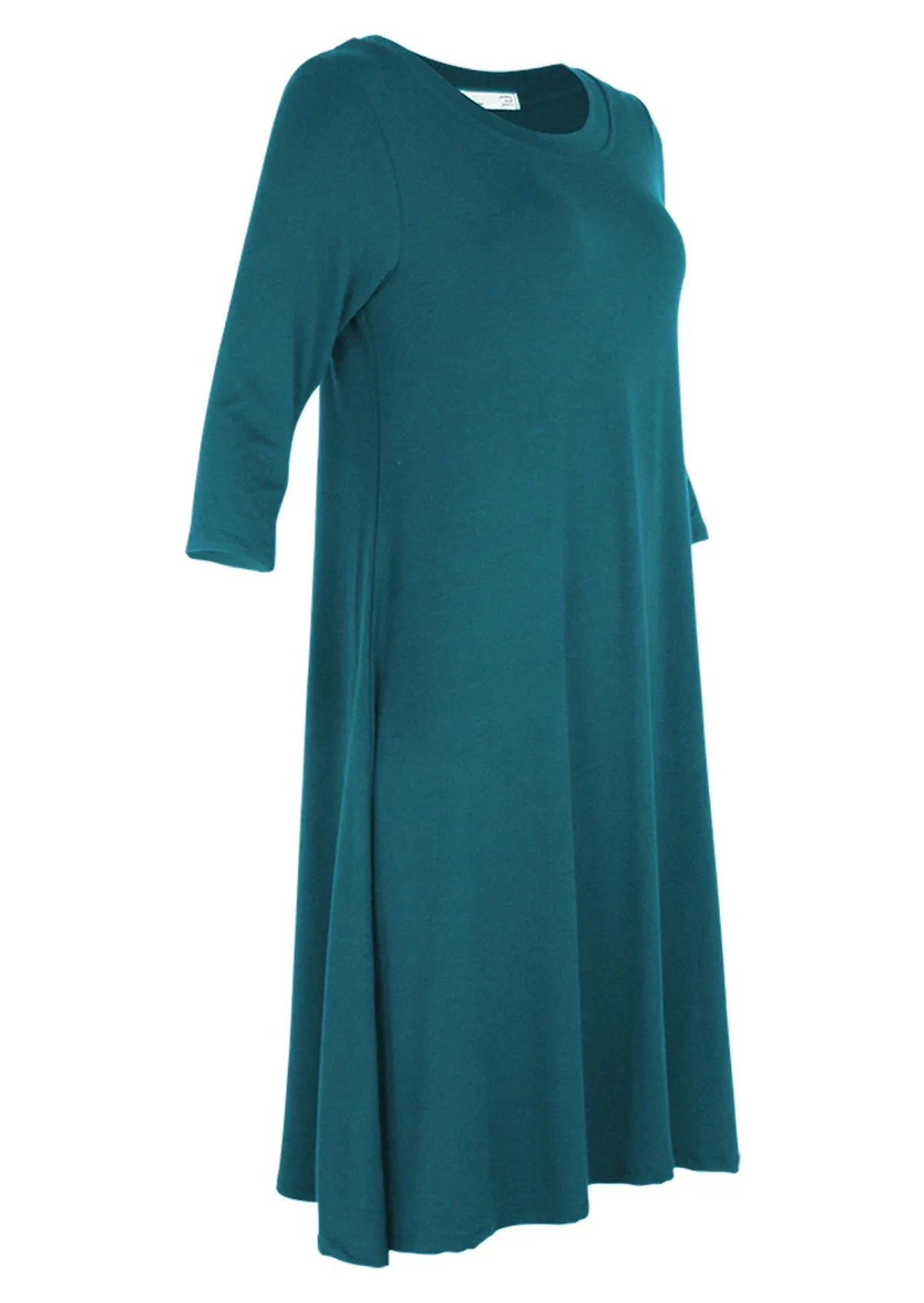 Half Sleeve Jersey Dress Teal