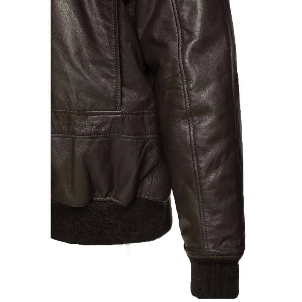 Havana brown A2 Bomber leather jacket