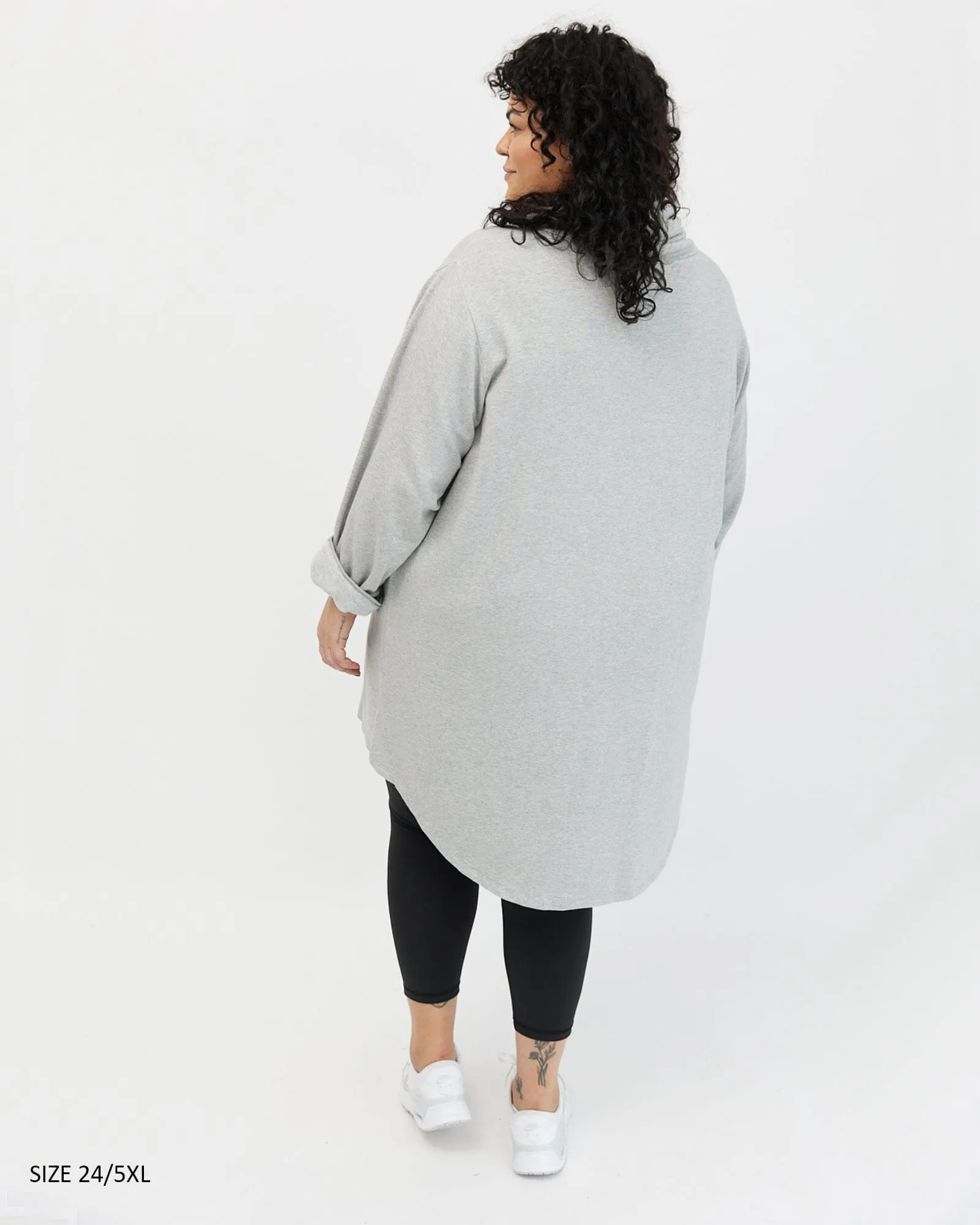 Isla cowl neck dress - light grey