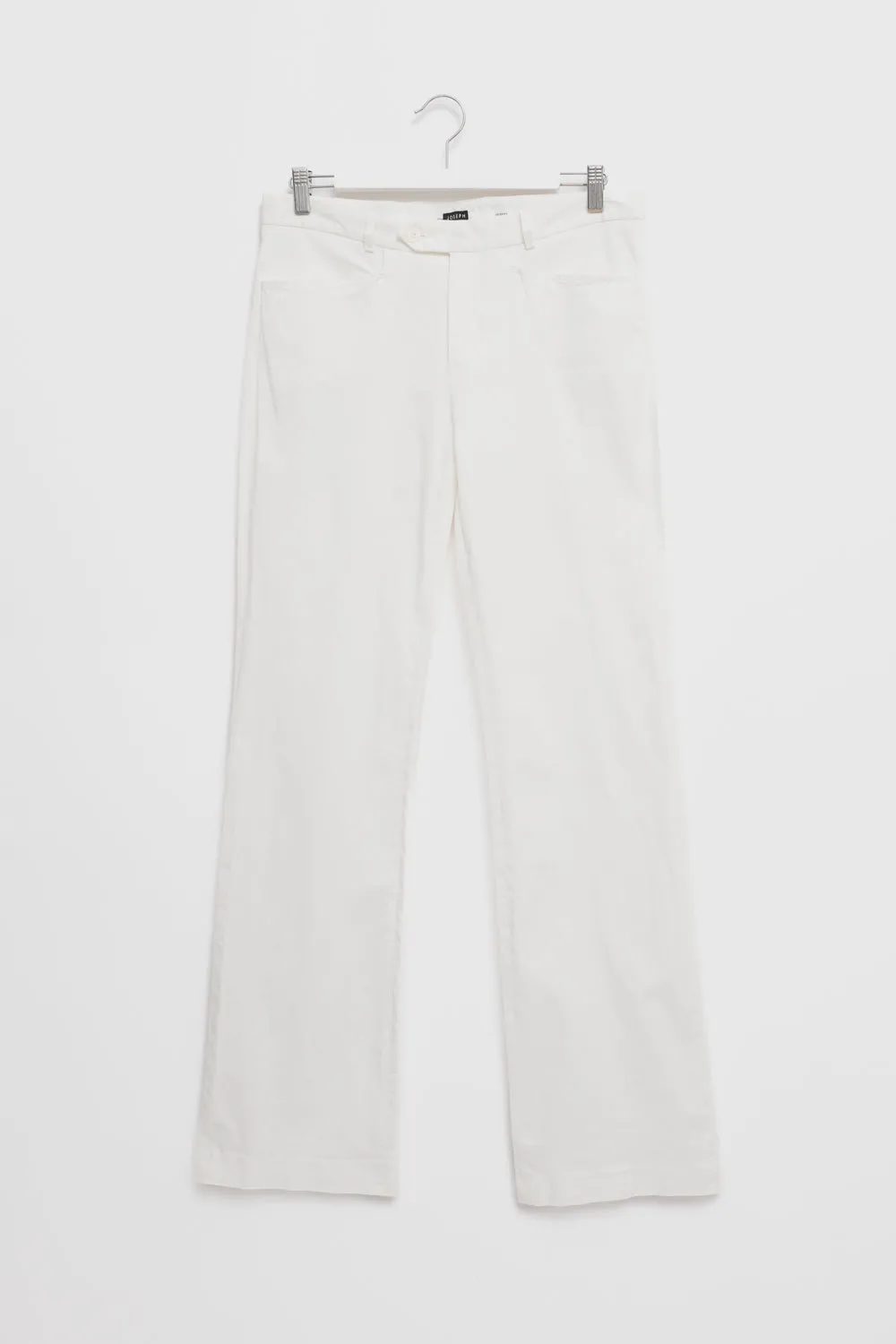 JOSEPH WHITE FLARED LOW WAIST PANTS