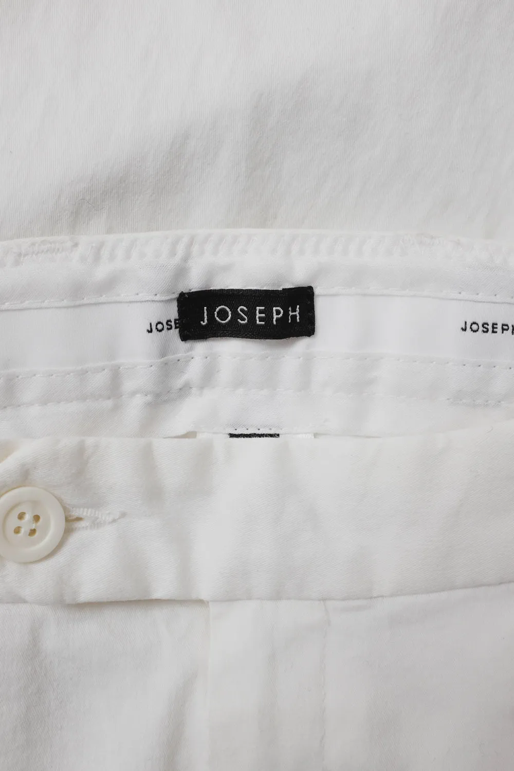 JOSEPH WHITE FLARED LOW WAIST PANTS