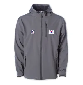 KOR Limited Edition Charcoal Poly-Tech Jacket with Flag Design