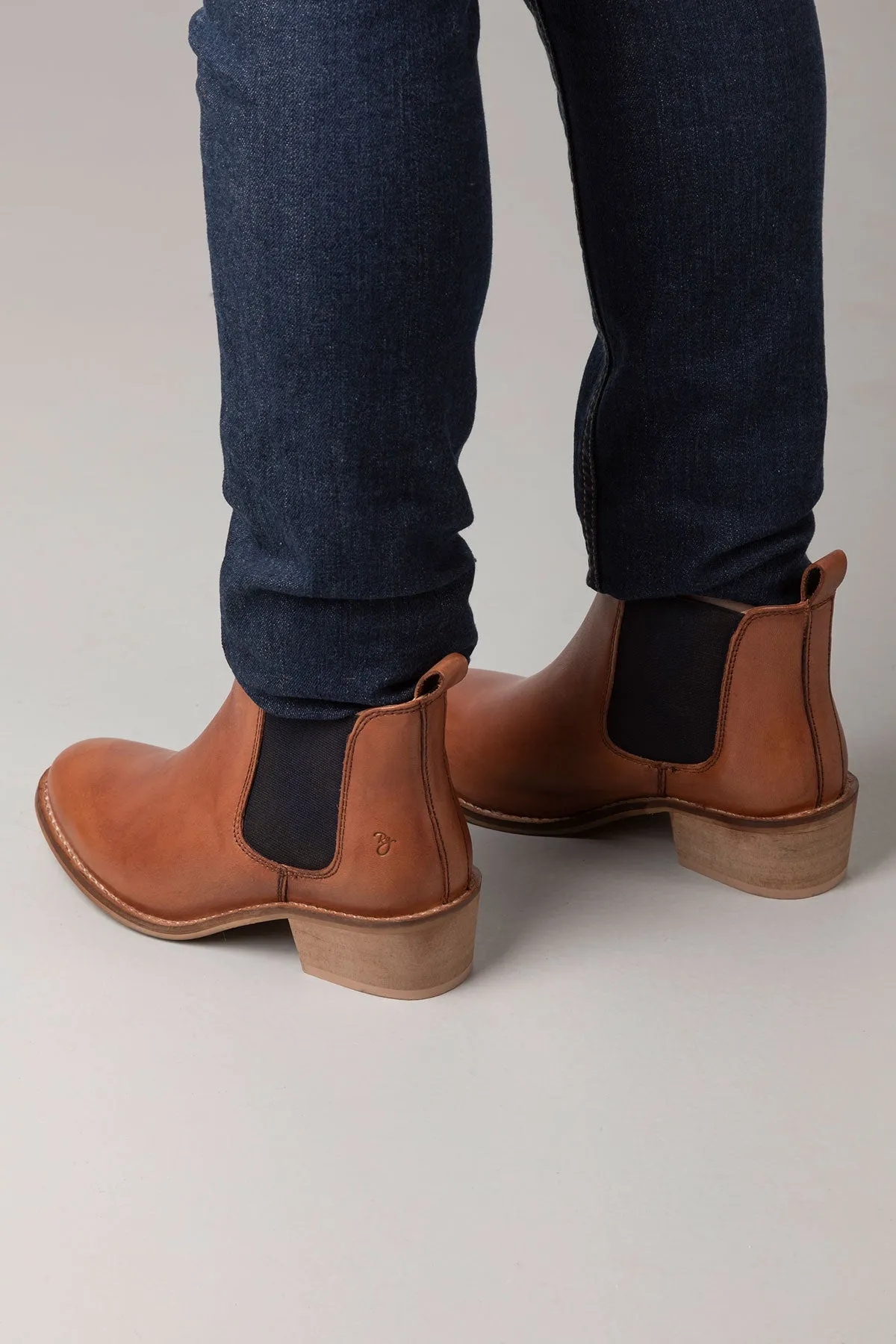 Ladies Heeled Leather Chelsea Boots - Kirby II