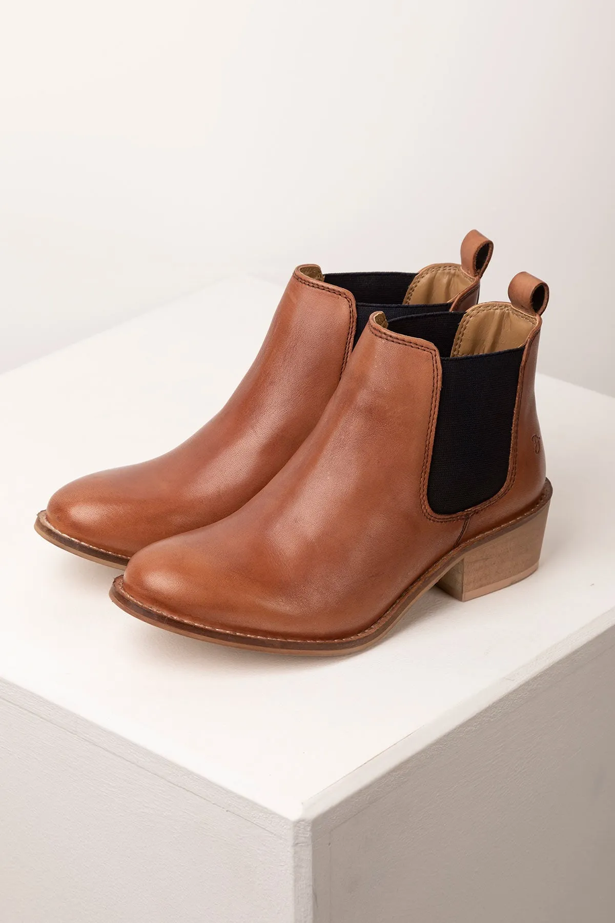 Ladies Heeled Leather Chelsea Boots - Kirby II