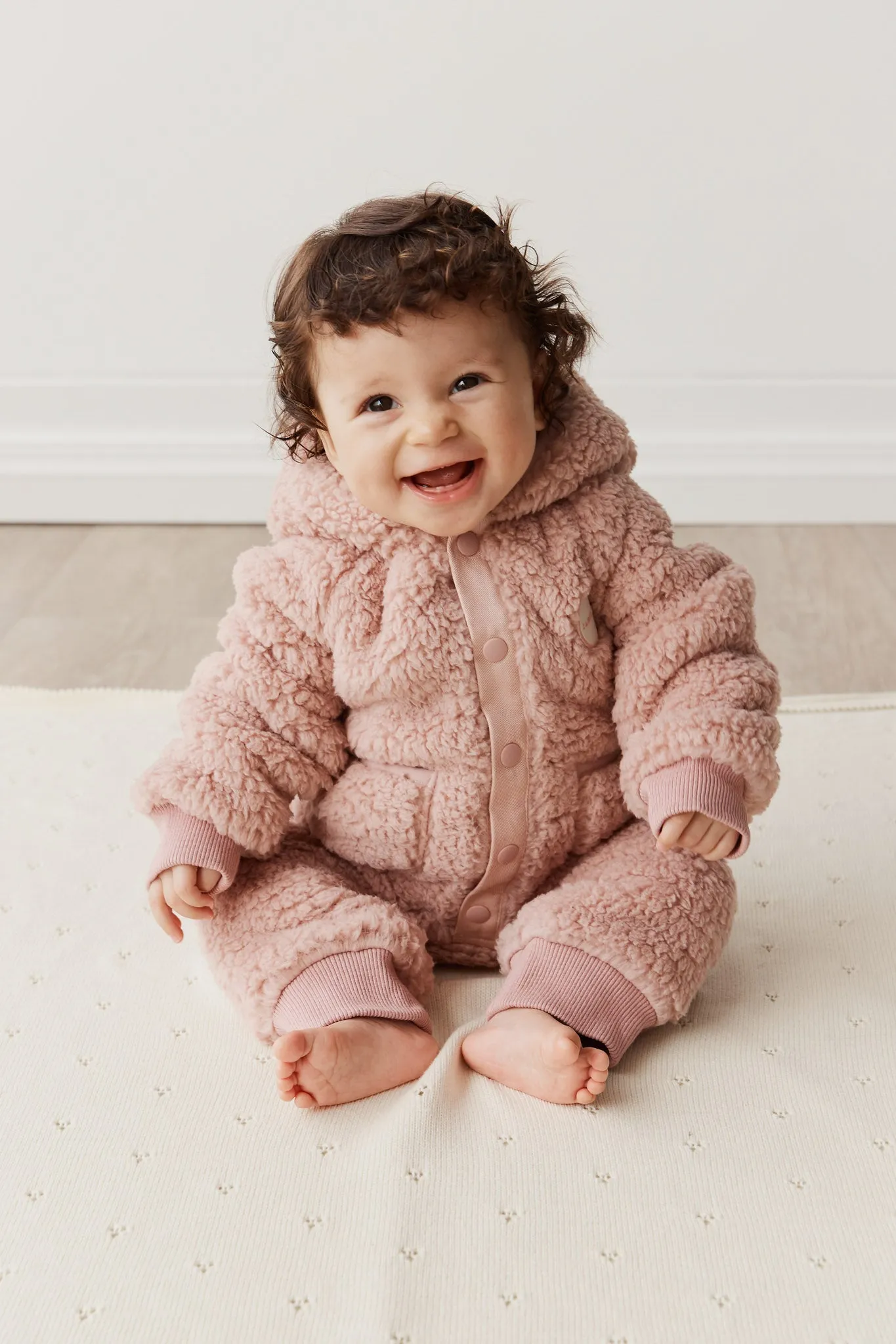 Lenny Sherpa Onepiece - Powder Pink