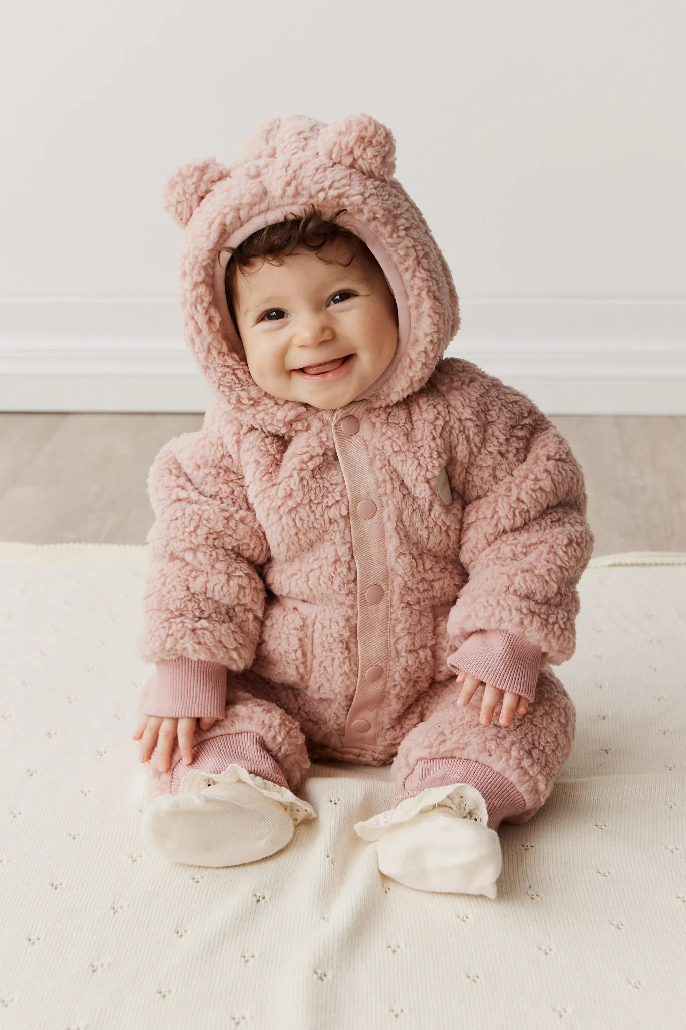 Lenny Sherpa Onepiece - Powder Pink