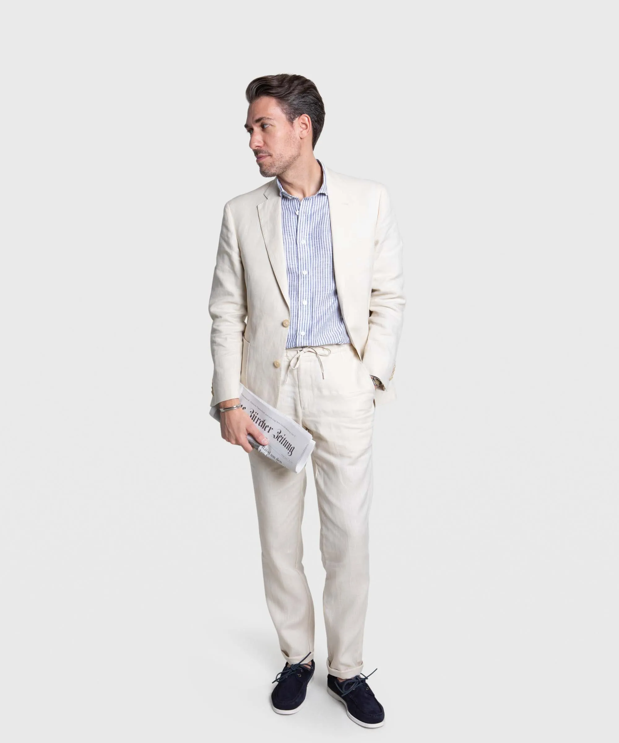 Light Linen Weekend Trousers