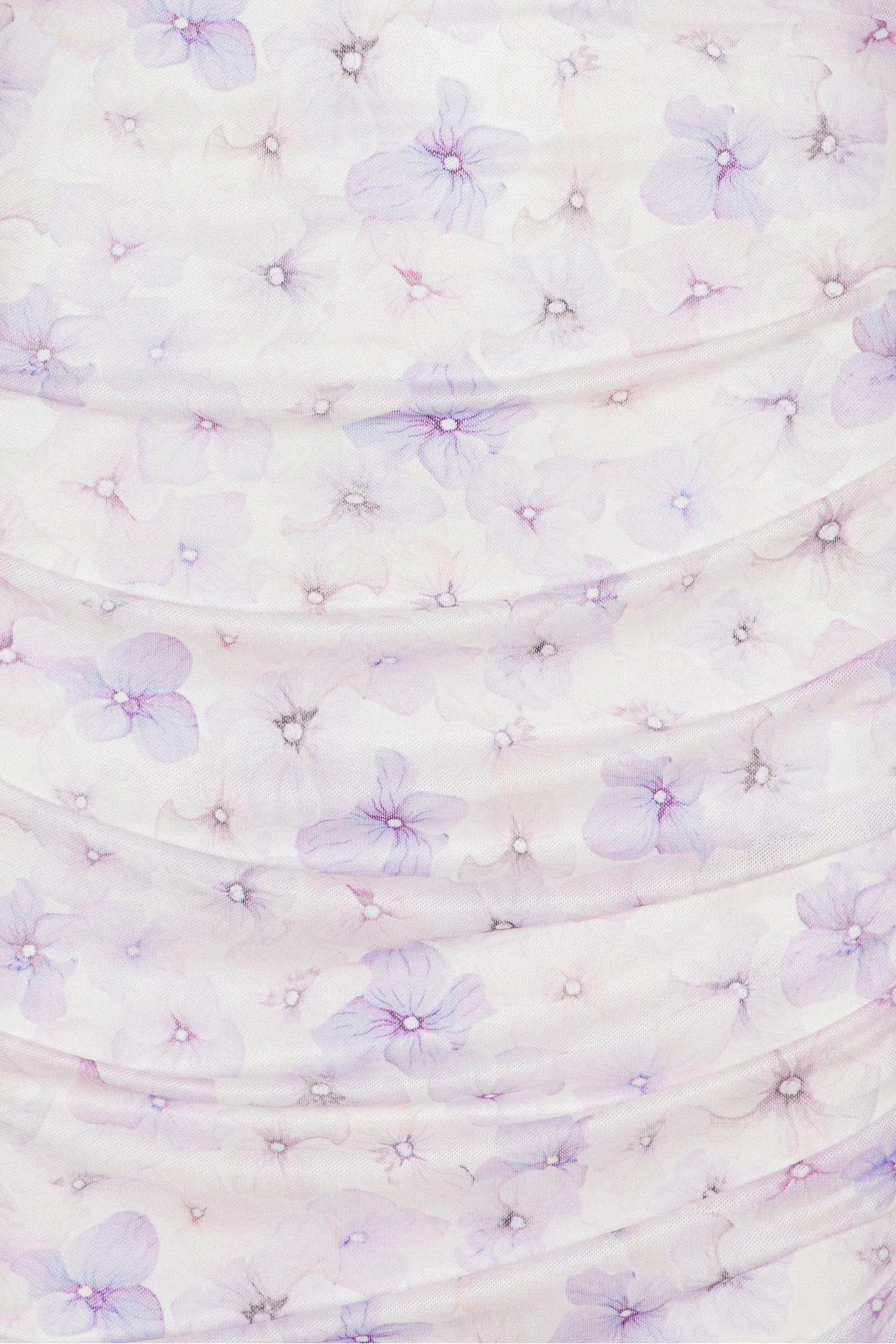 LilyIC Mesh Kjole - Lavendel Blomsterprint