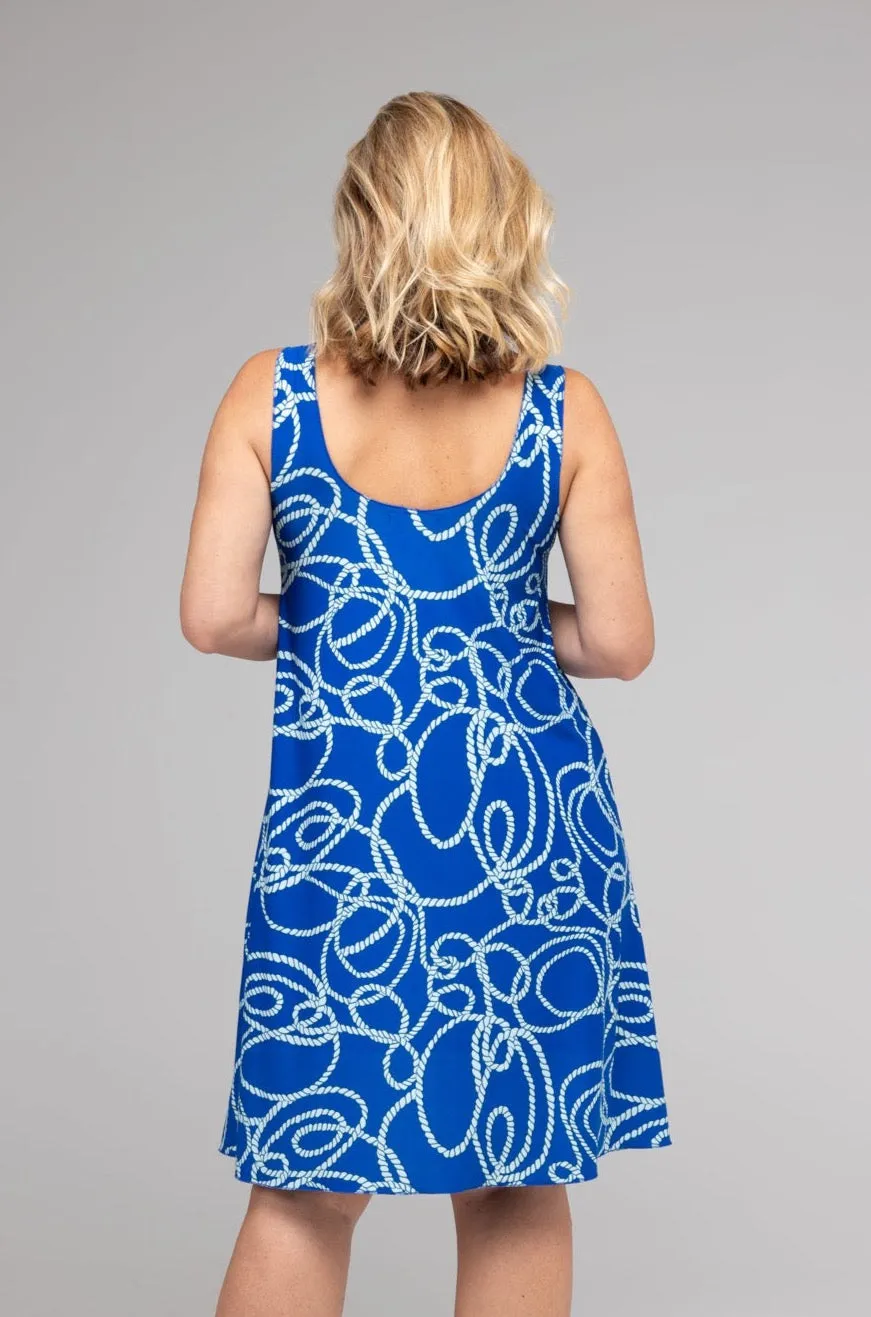 Loop Print Jersey Sleeveless Dress