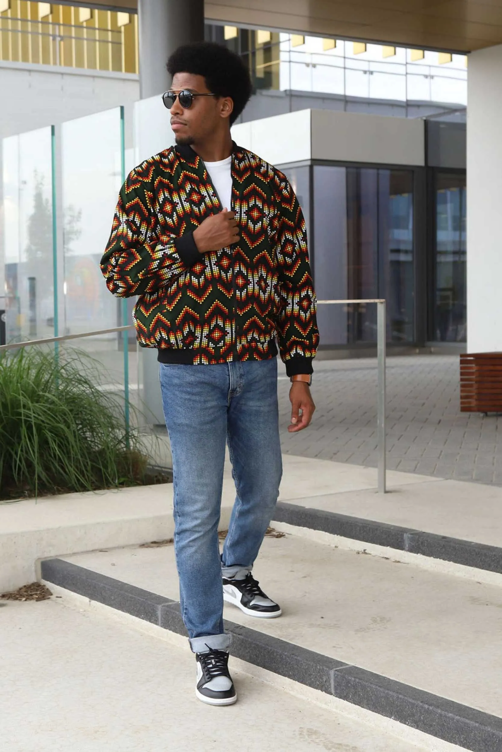 MATIS African Print Unisex Bomber Jacket