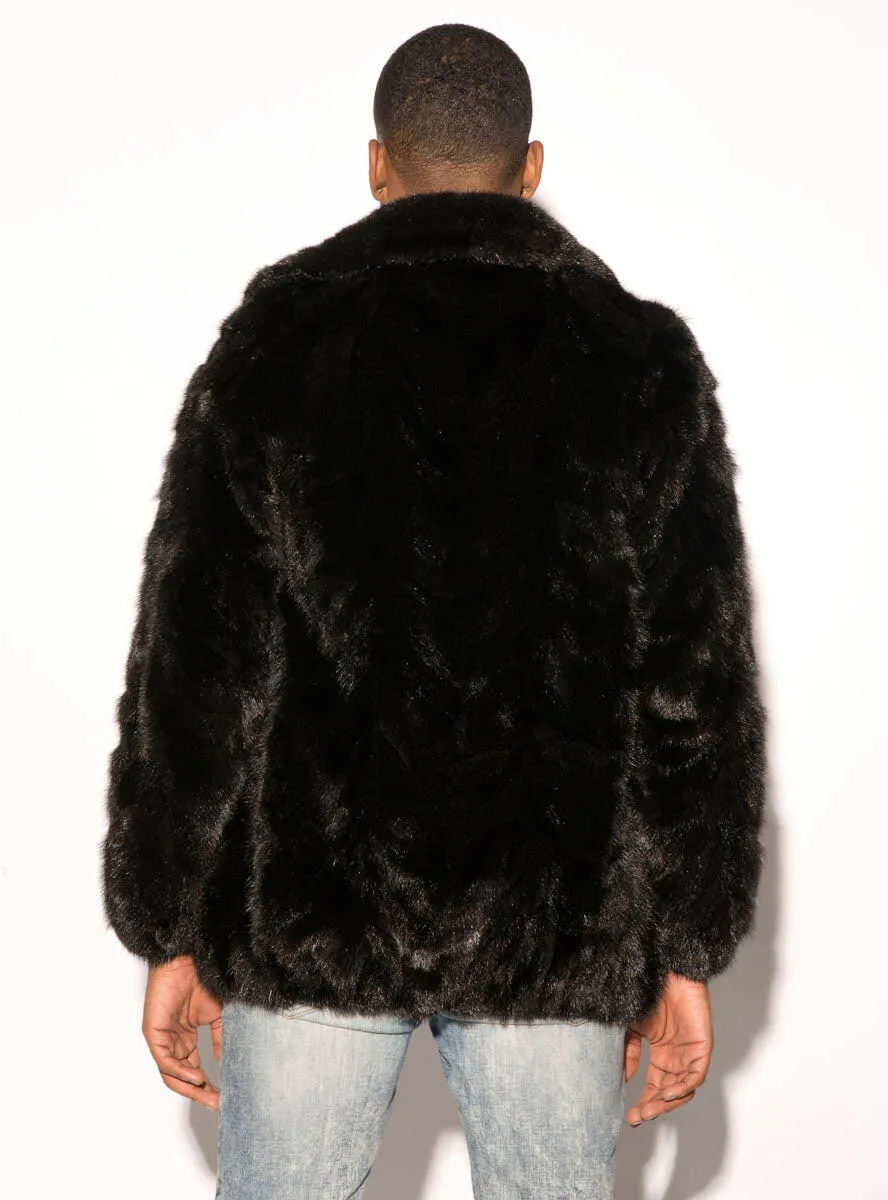 Men's Mink Fur Bomber Jacket