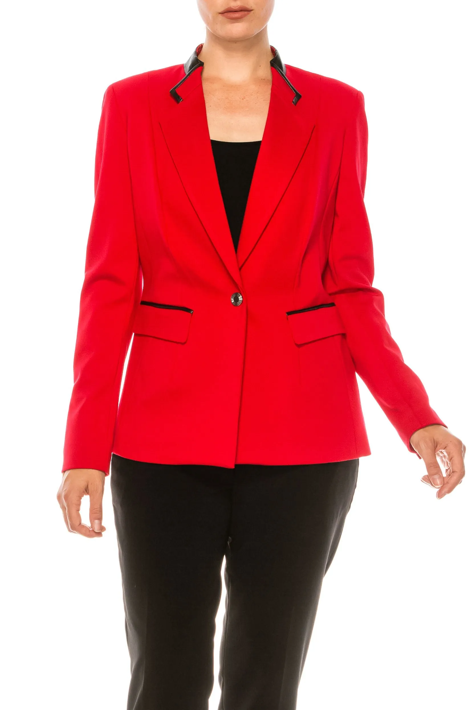 NYGARD LONG SLEEVE COLLARED BUTTON FRONT BLAZER