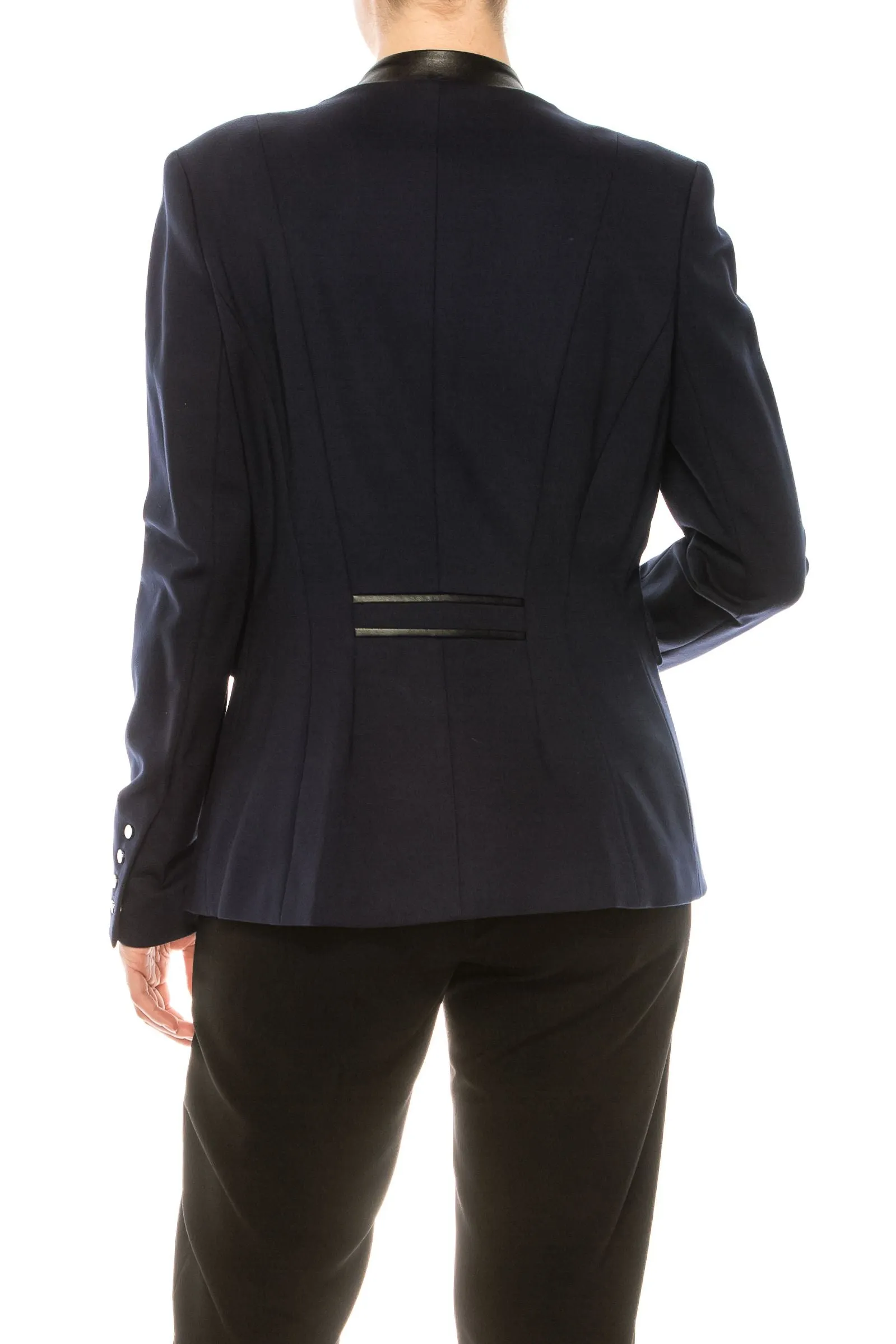 NYGARD LONG SLEEVE COLLARED BUTTON FRONT BLAZER