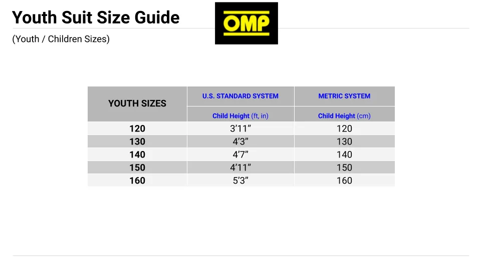 OMP KS-4 Youth Kart Suit