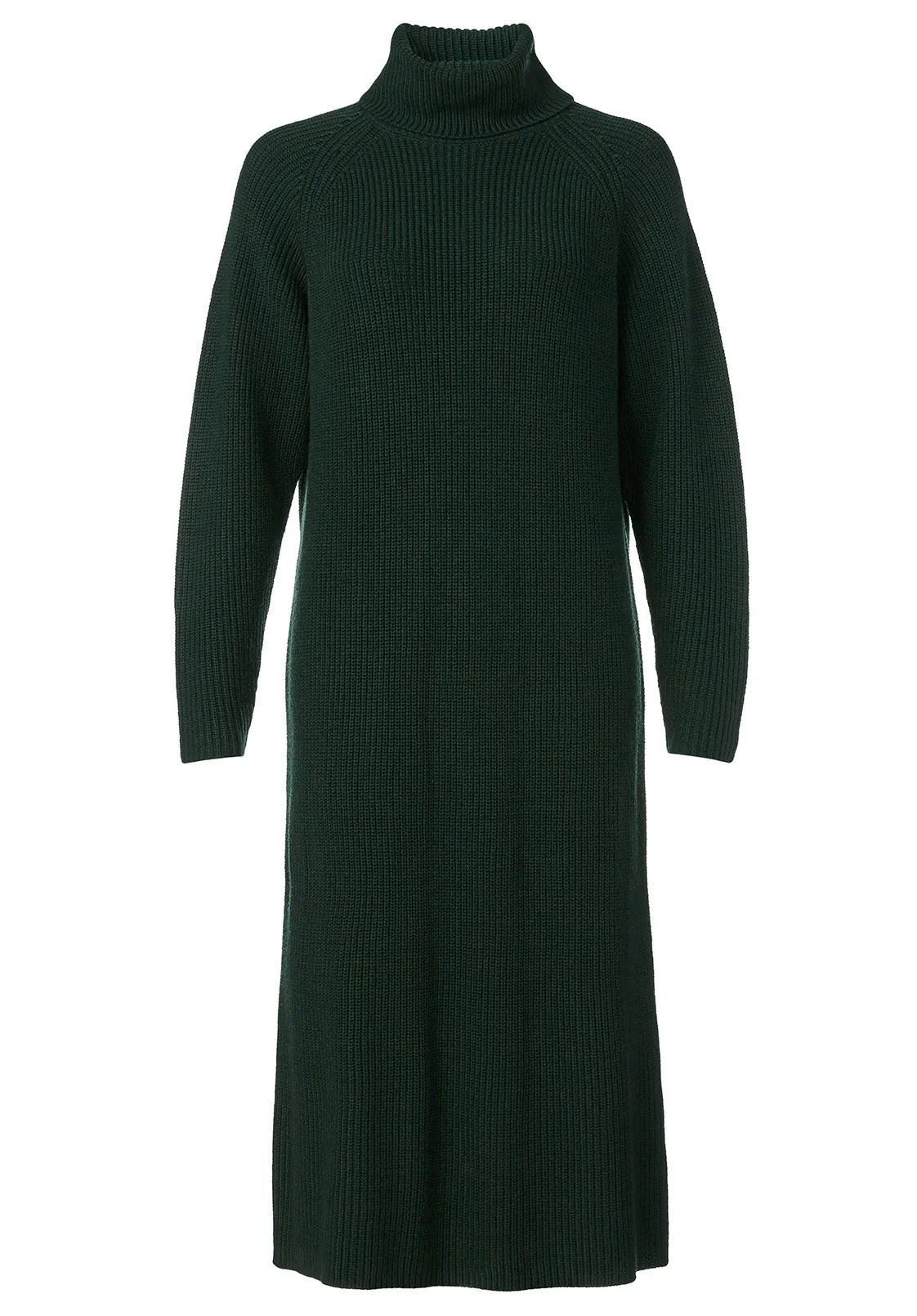 Paityn Women's Turtleneck Sweater Dress in Dark Green - SD0002F