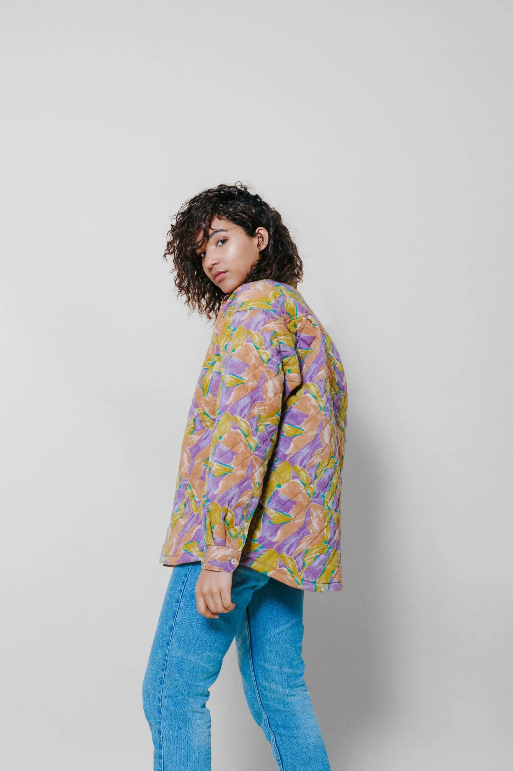 Patricia Floral Quilted Upcycled Bomber