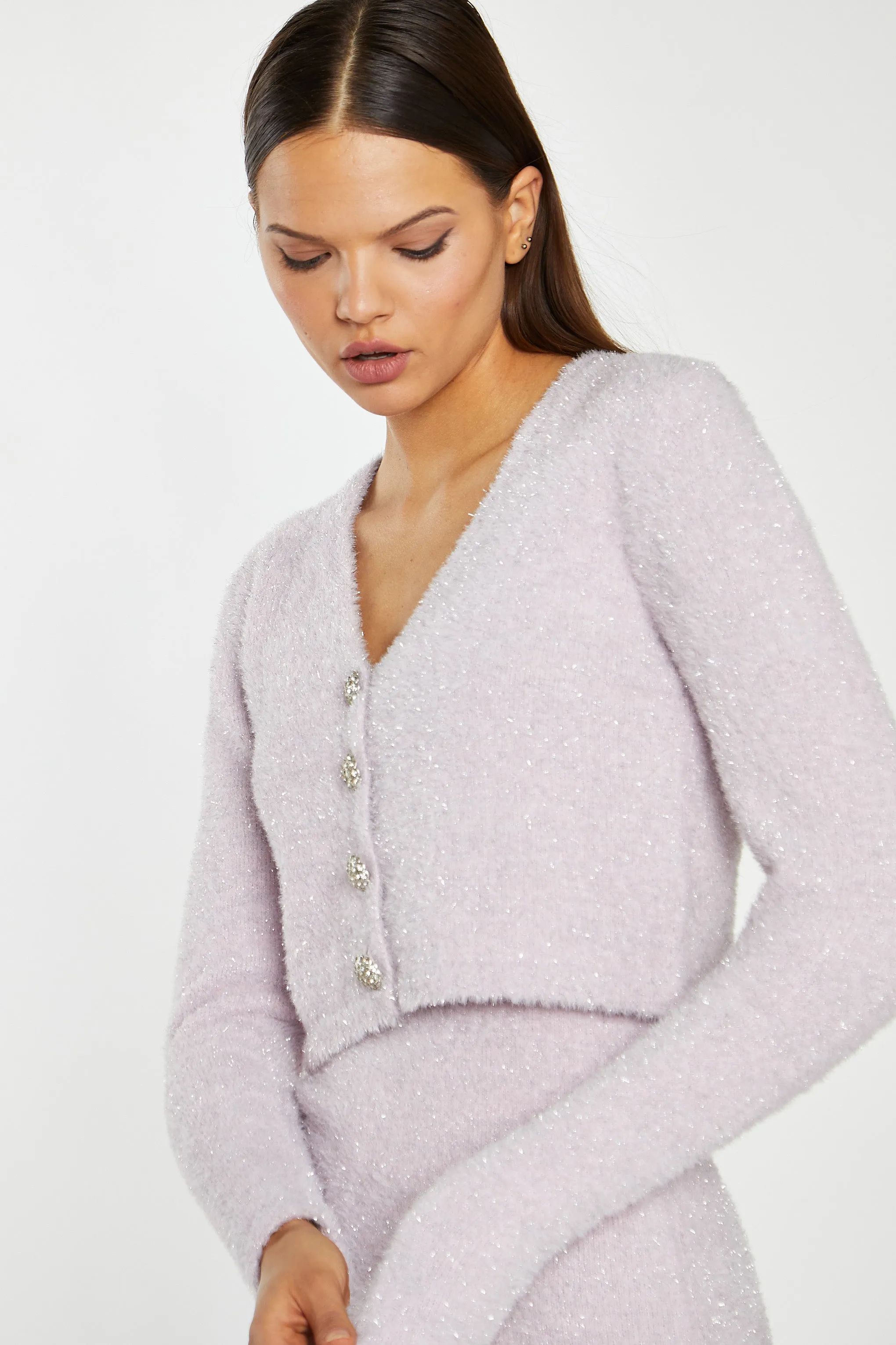 Pink Tinsel Cardigan