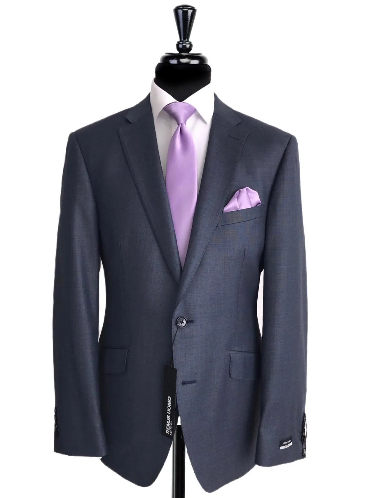 REMUS Grey Melange Tapered Fit 2 Piece Suit