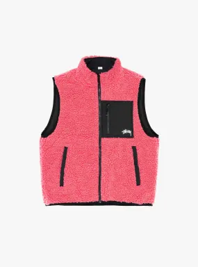 Sherpa Reversible Vest Pink