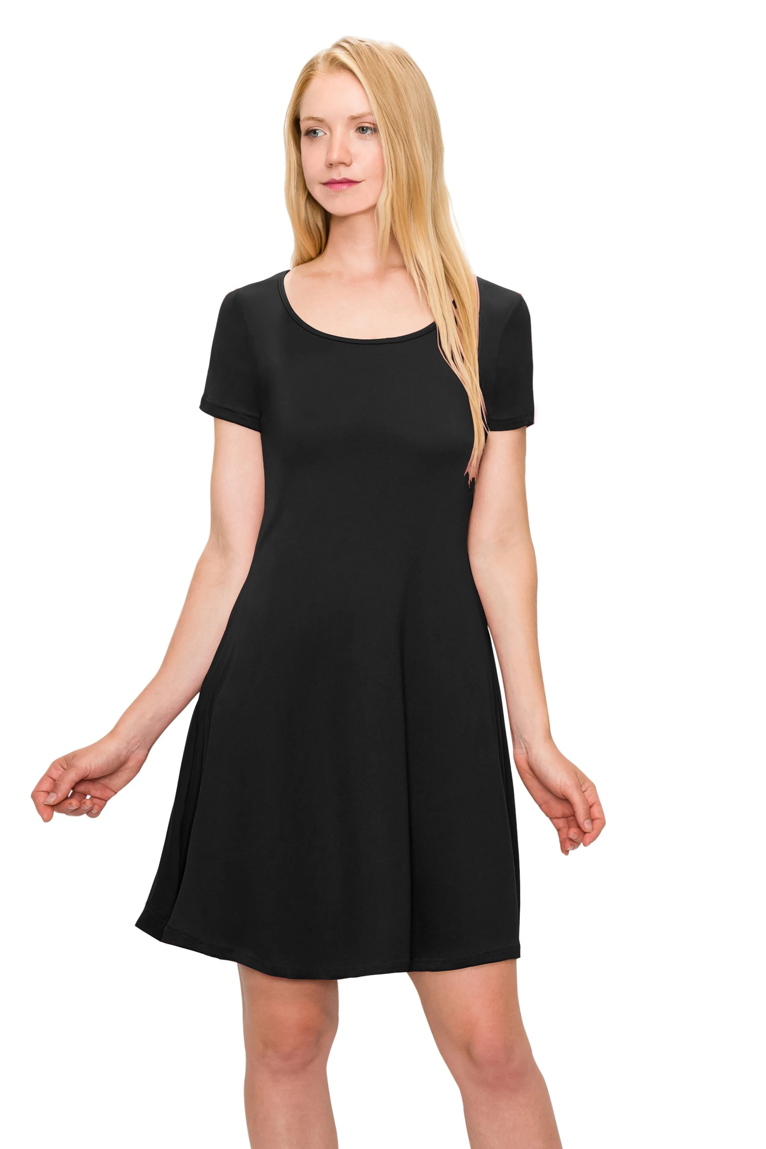 Short Sleeve Swing Dress