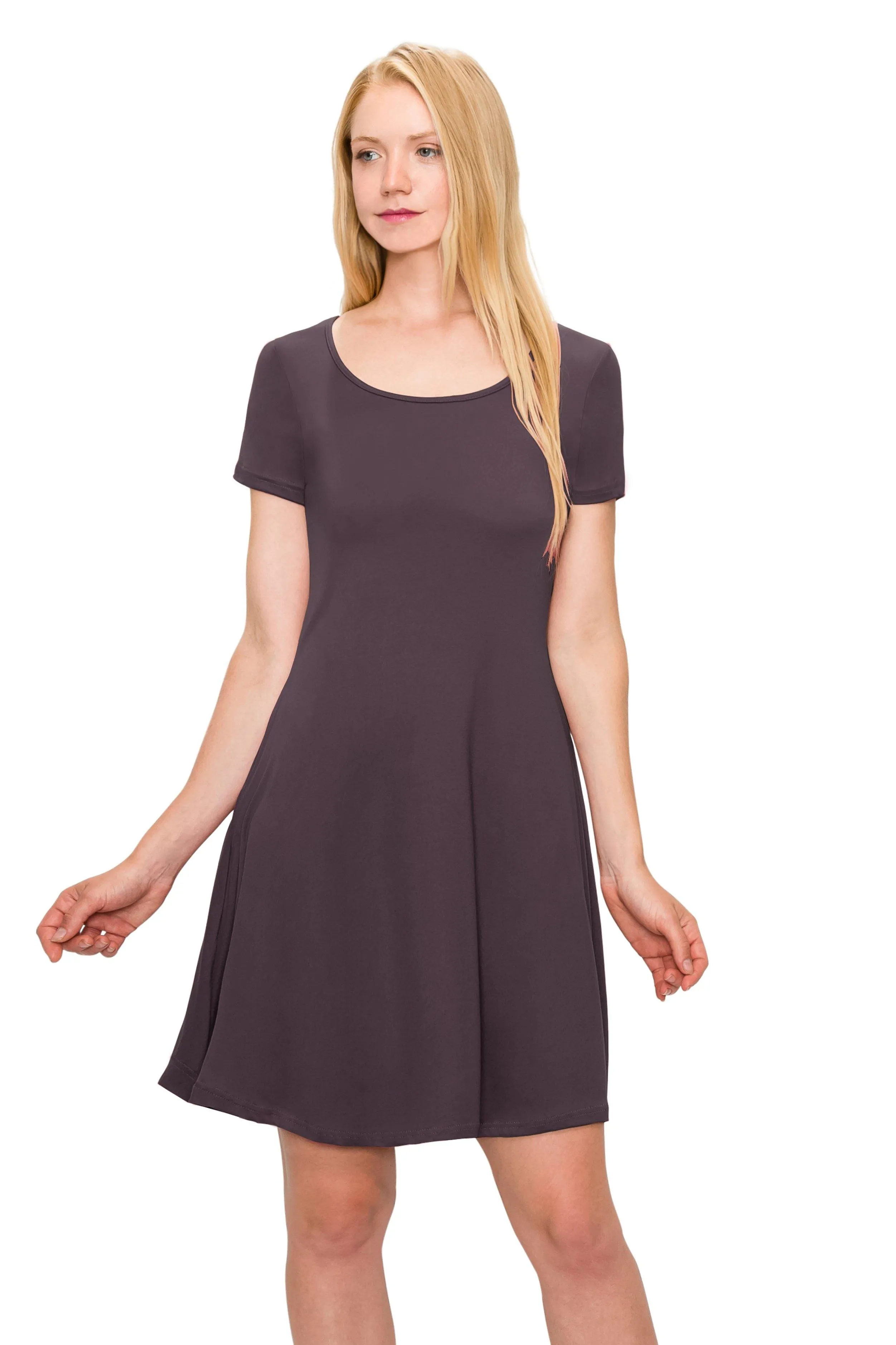 Short Sleeve Swing Dress