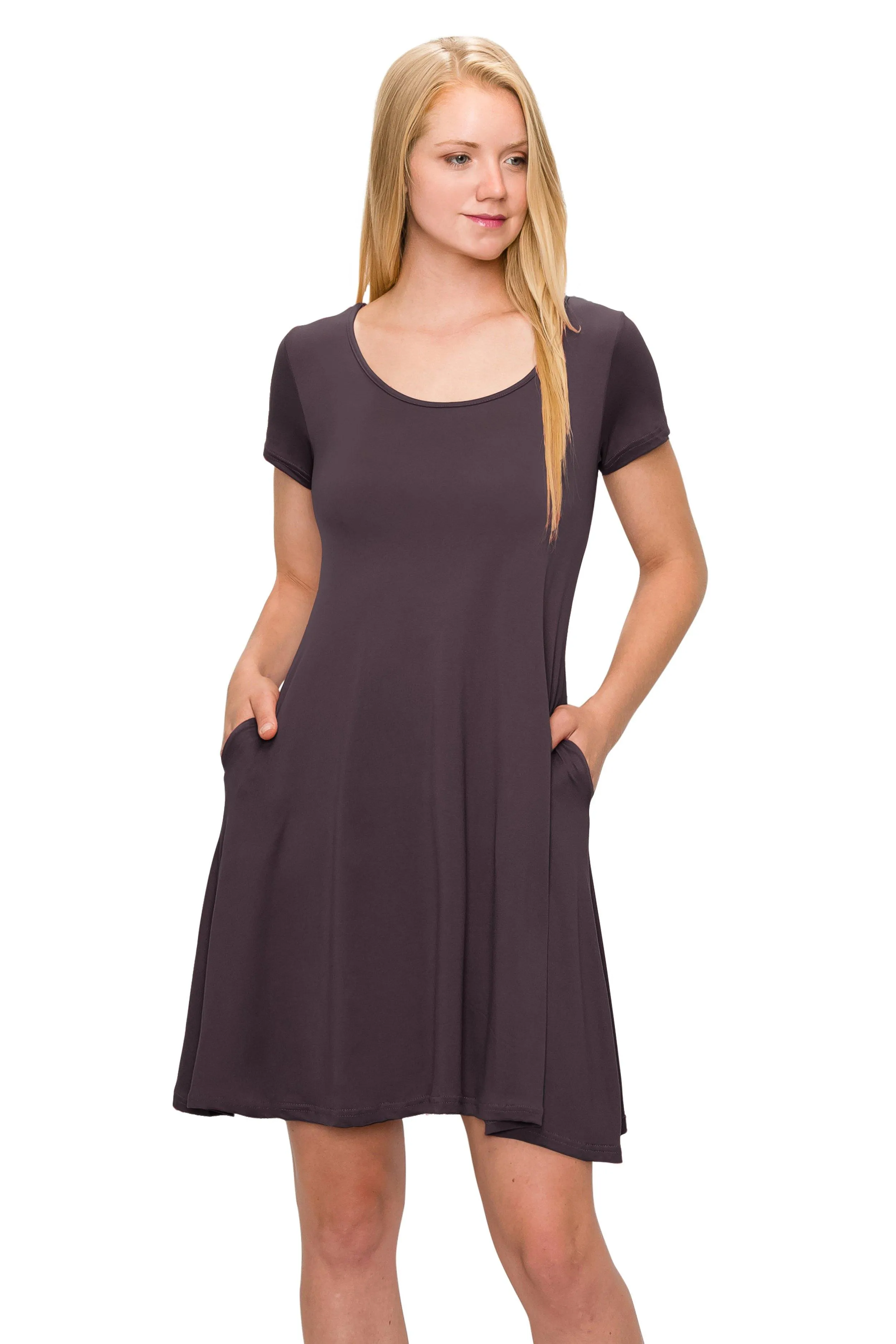 Short Sleeve Swing Dress