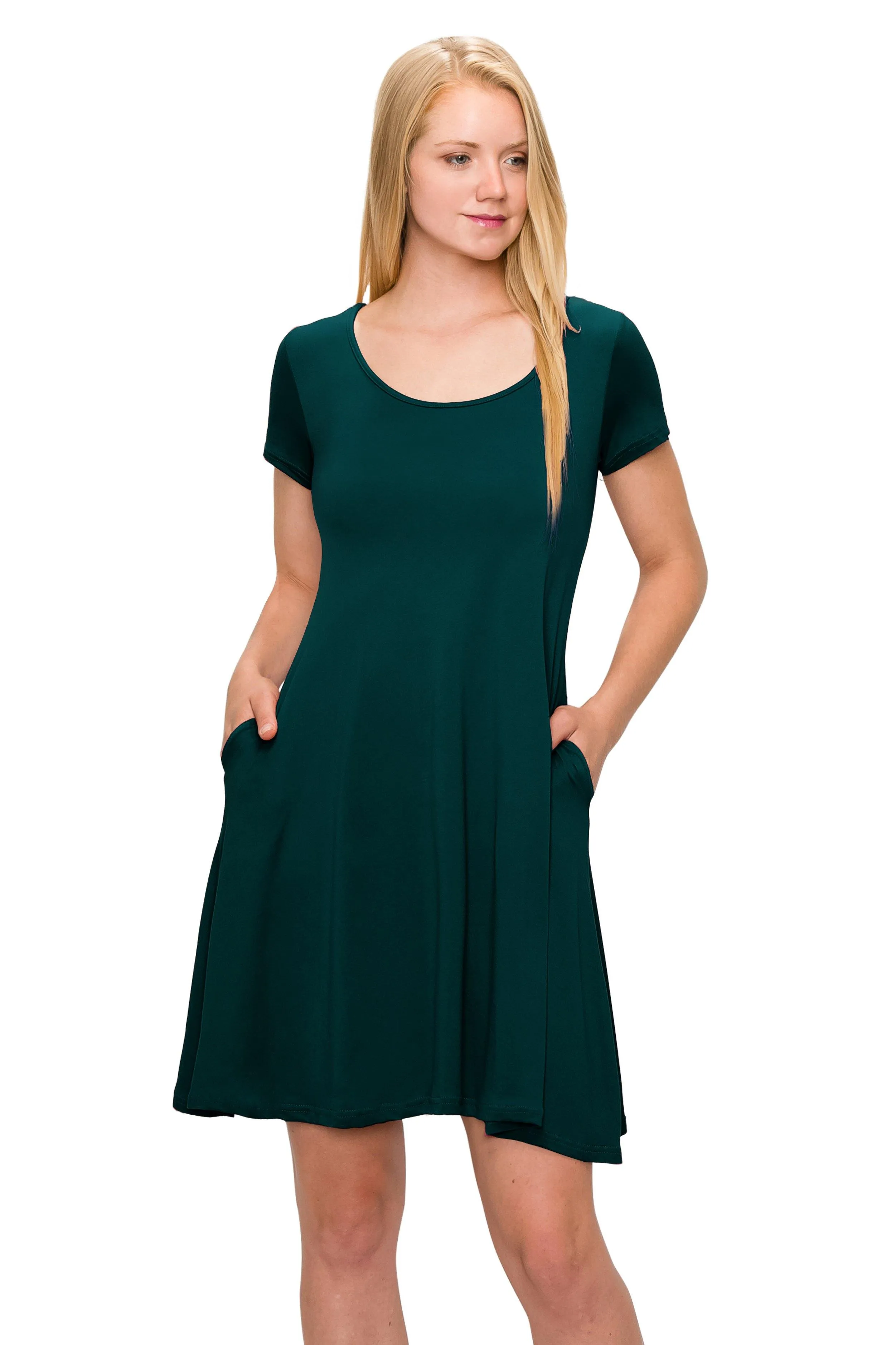 Short Sleeve Swing Dress