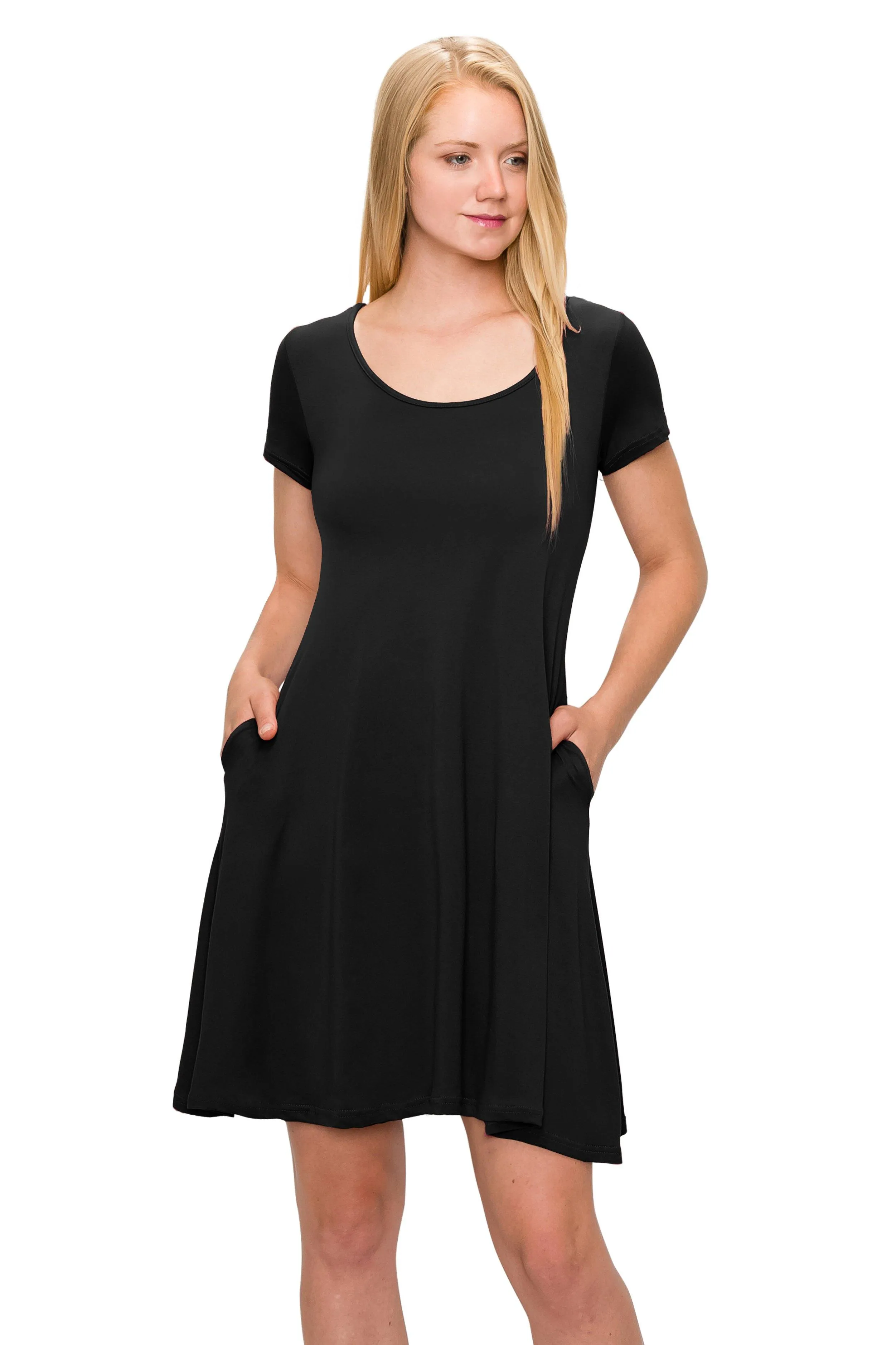 Short Sleeve Swing Dress