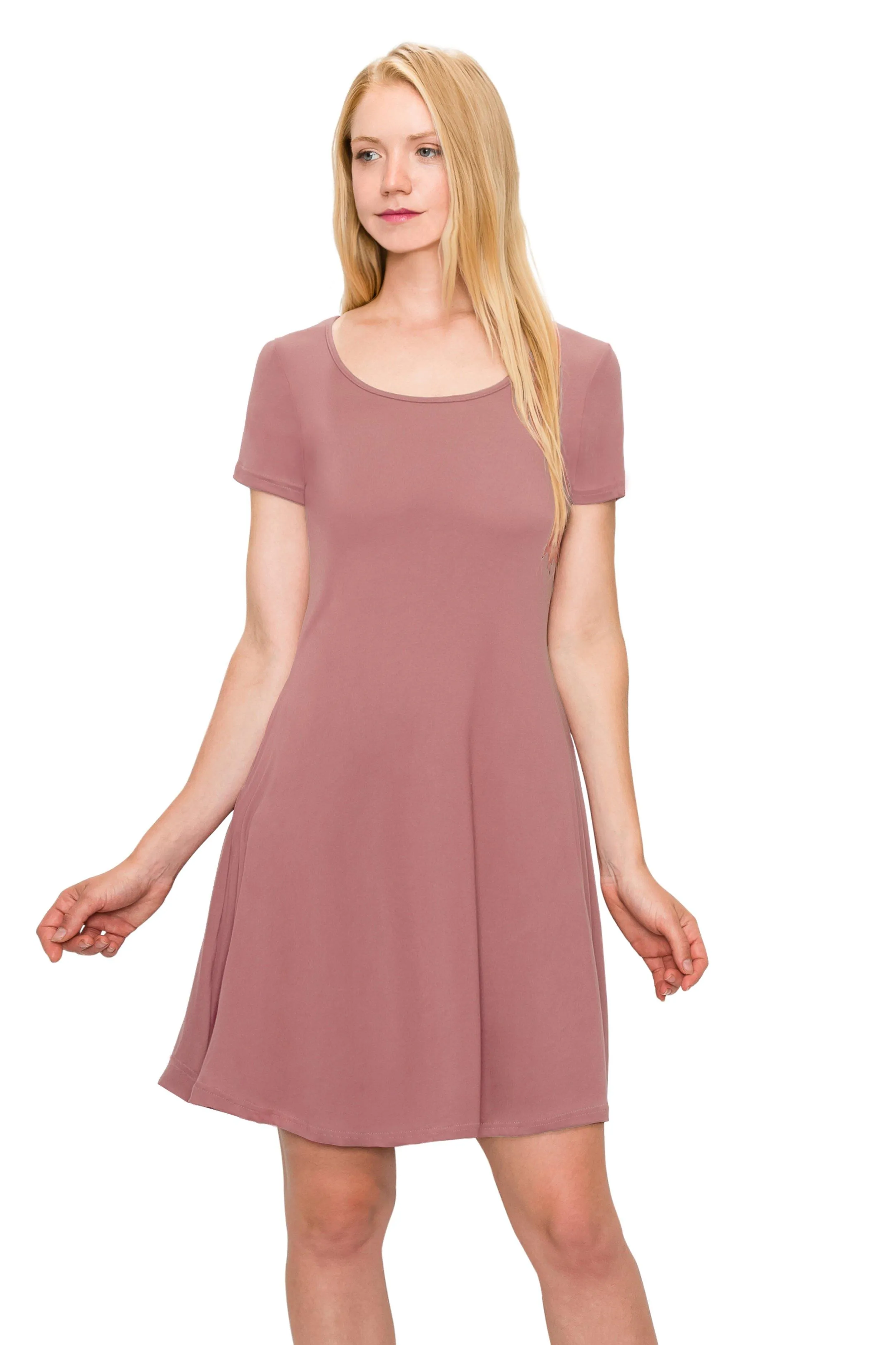 Short Sleeve Swing Dress