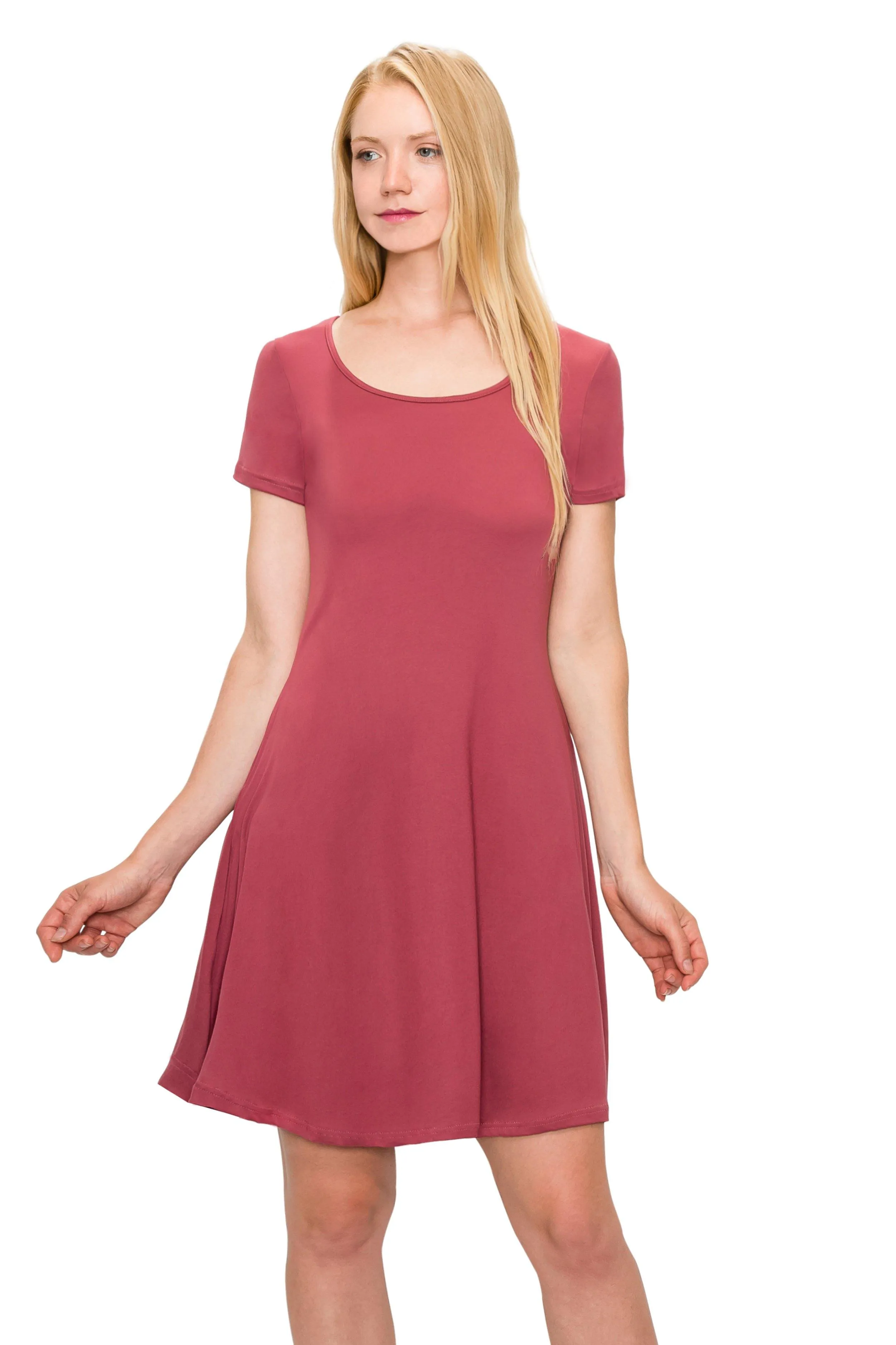 Short Sleeve Swing Dress