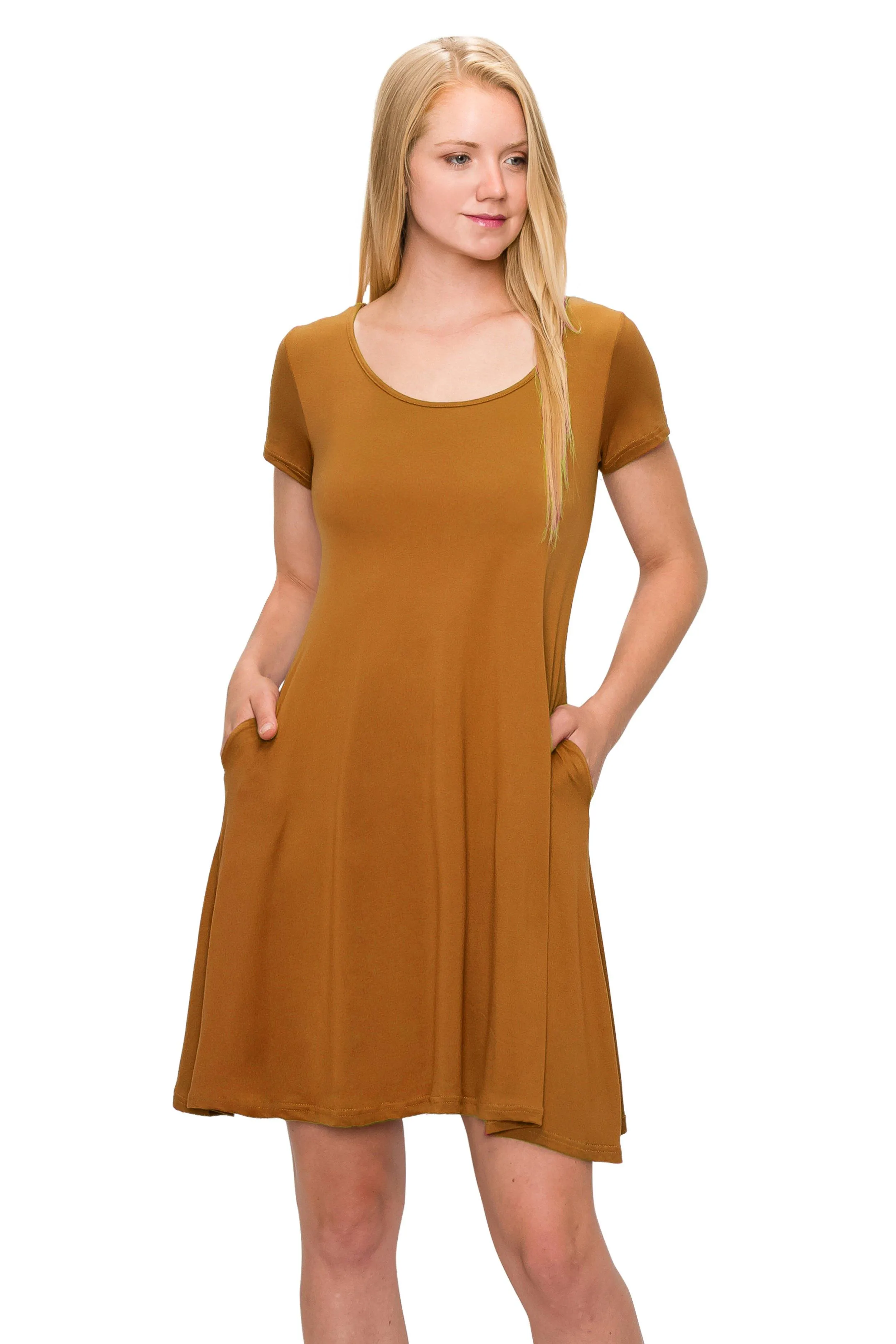 Short Sleeve Swing Dress