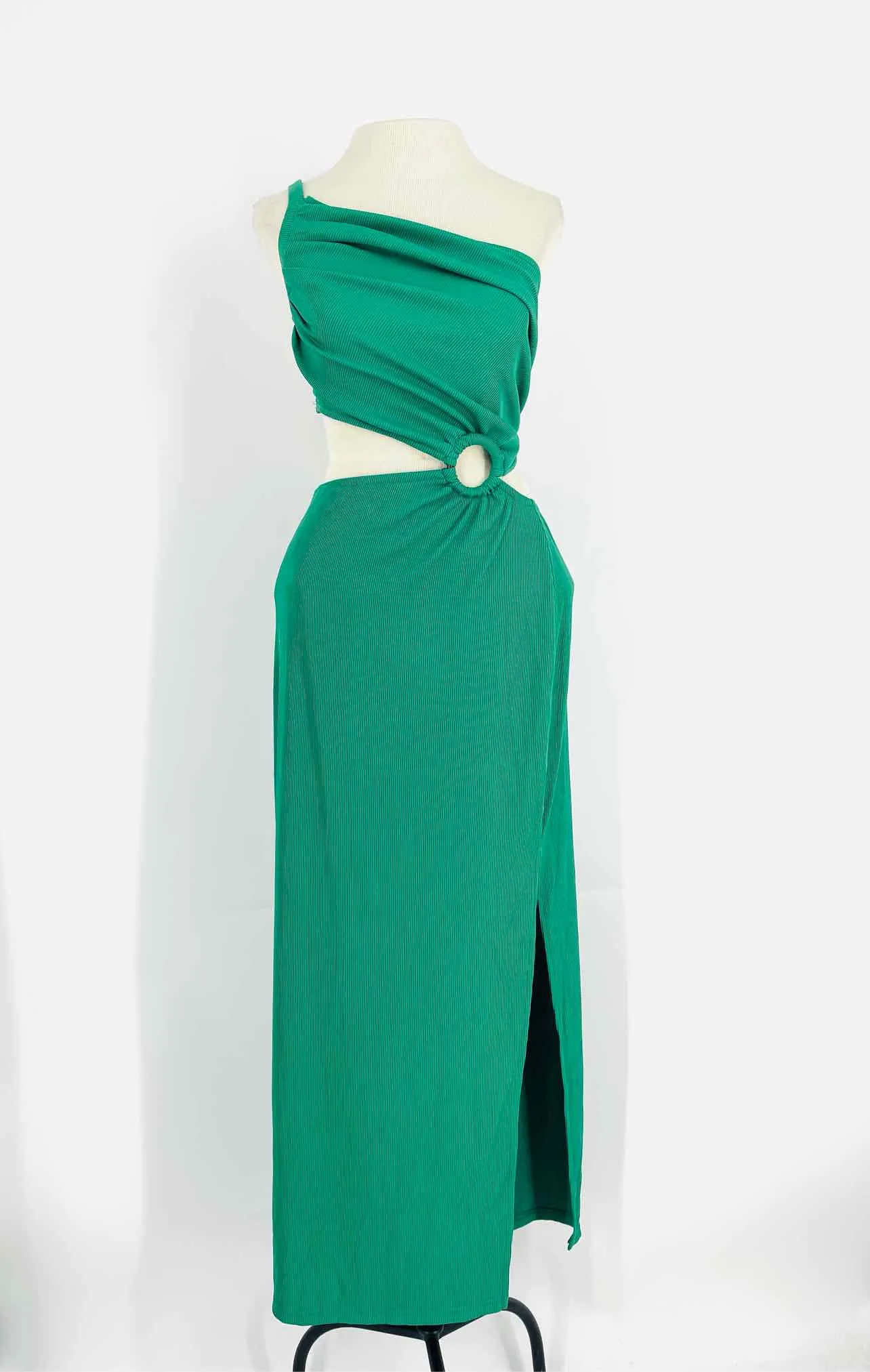 Size S Green Ribbed Maxi Dresses Dress