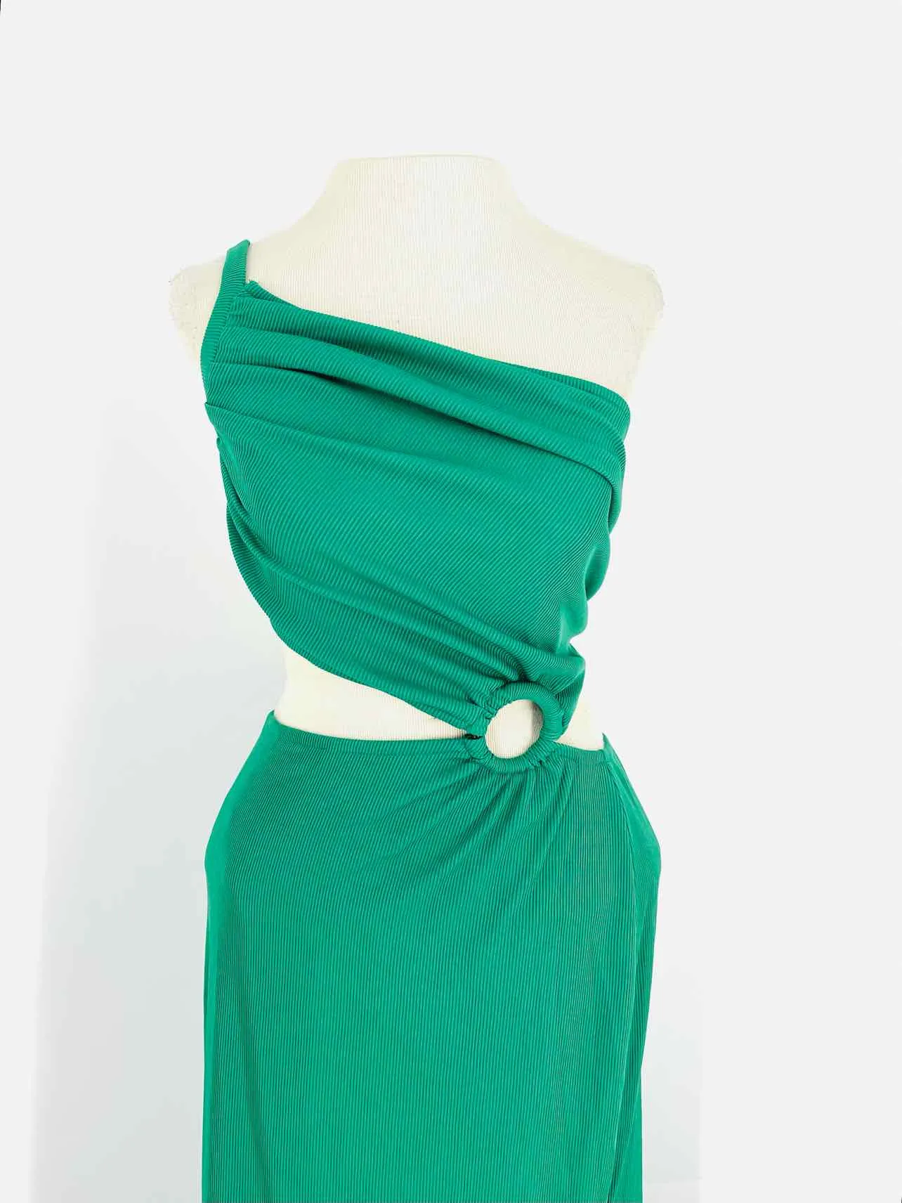 Size S Green Ribbed Maxi Dresses Dress