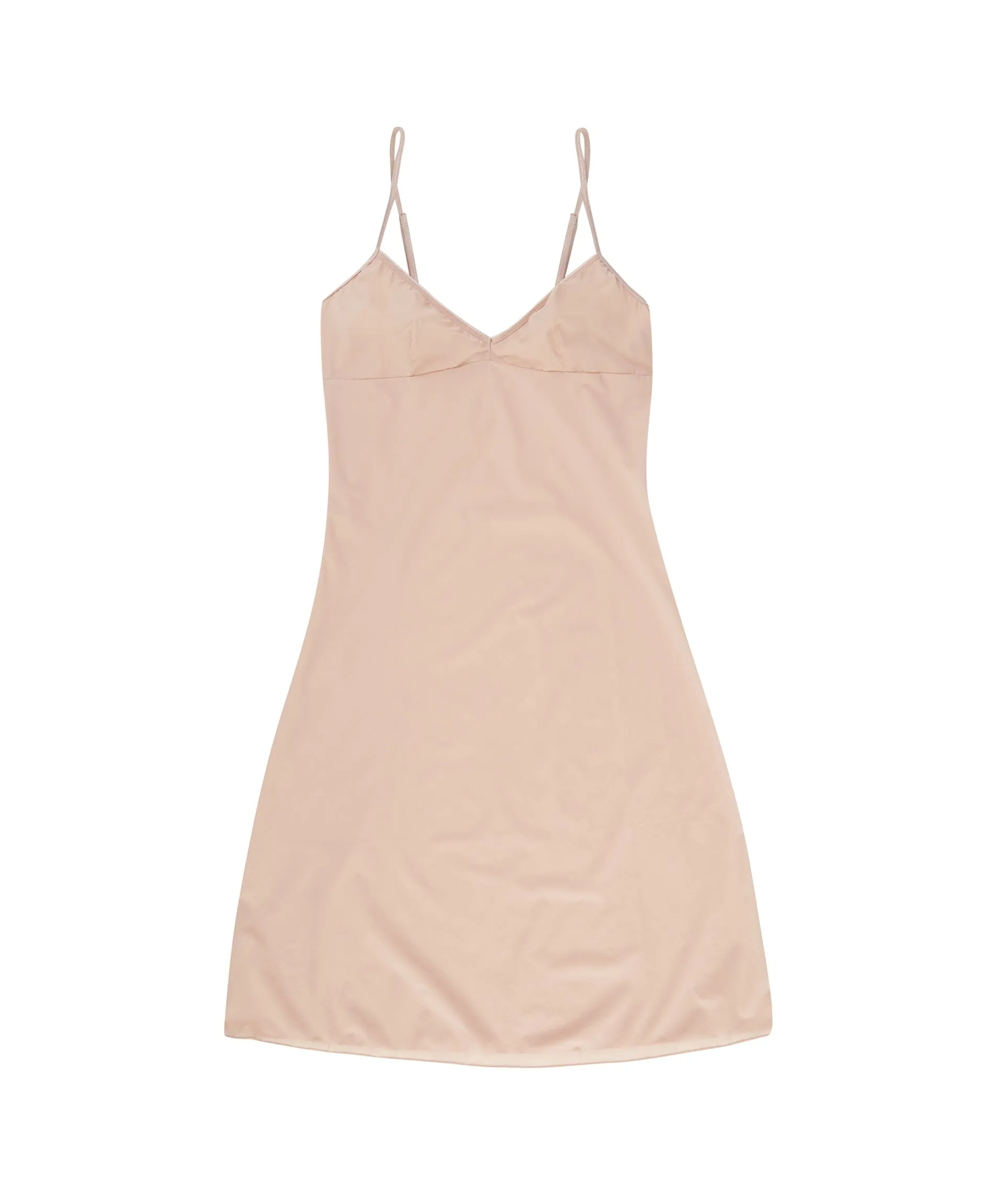 smooth tactel knee length slip dress