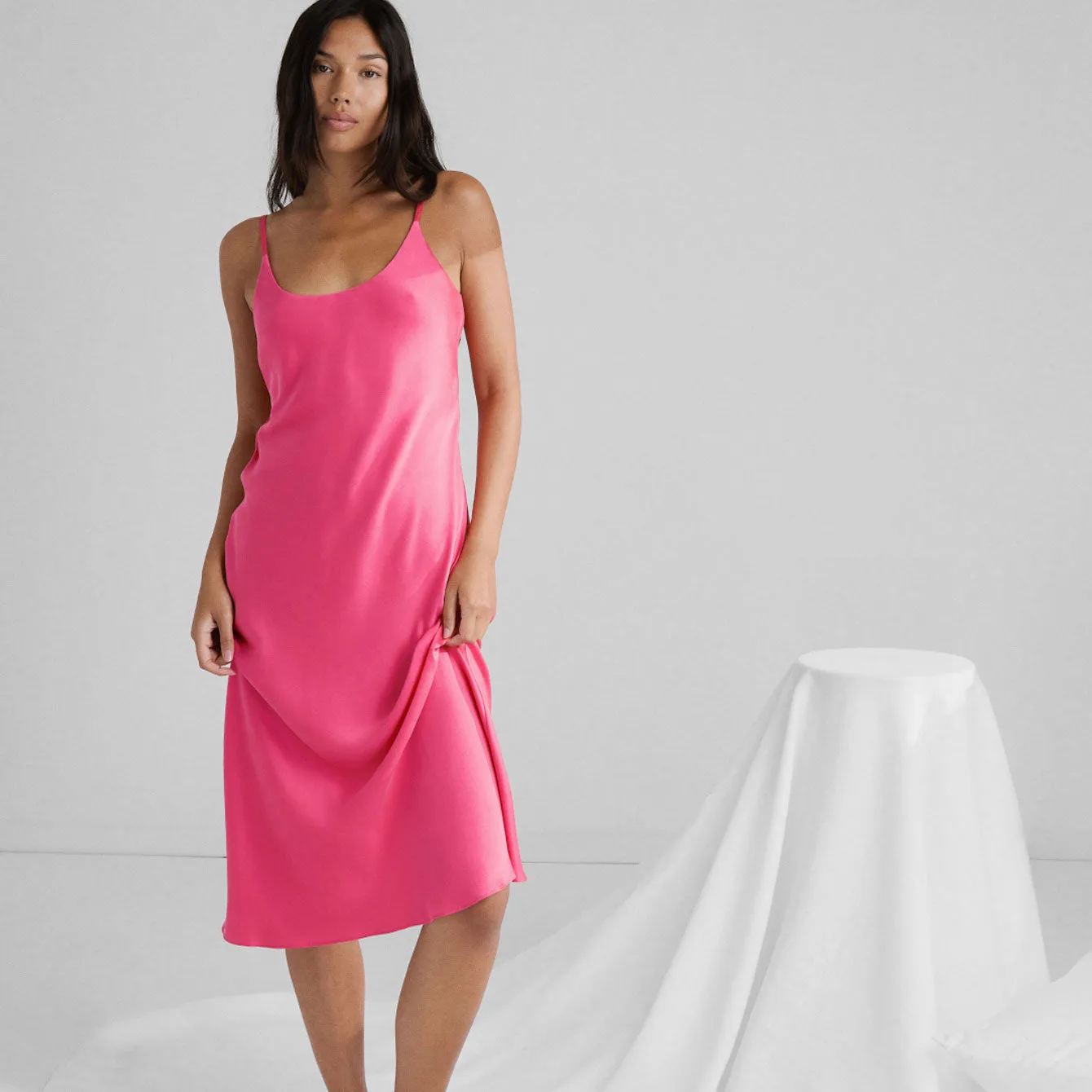 Washable Silk Bias Slip Dress