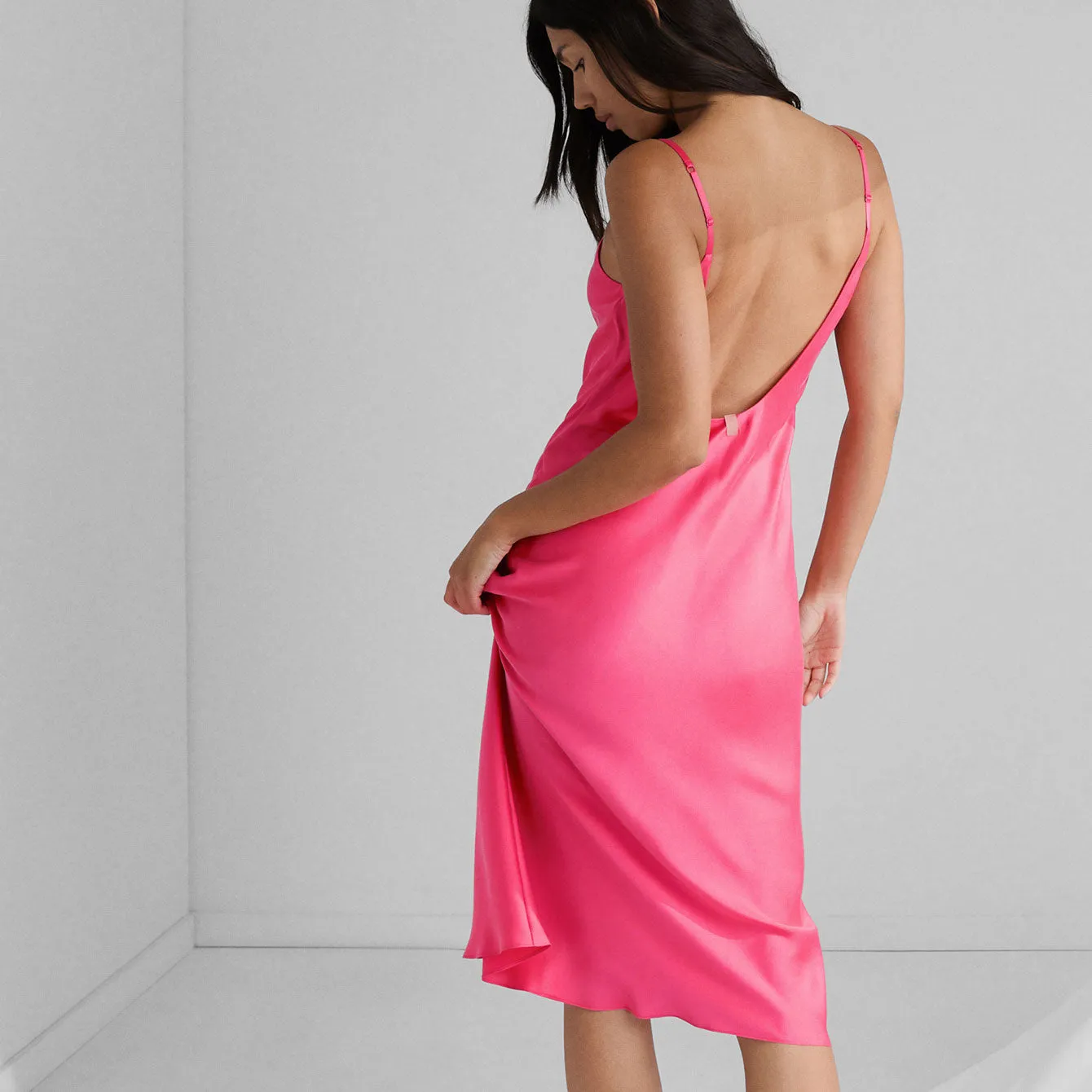 Washable Silk Bias Slip Dress