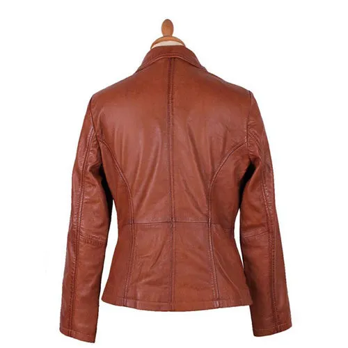 Women’s Alden Sandwash Leather Jacket