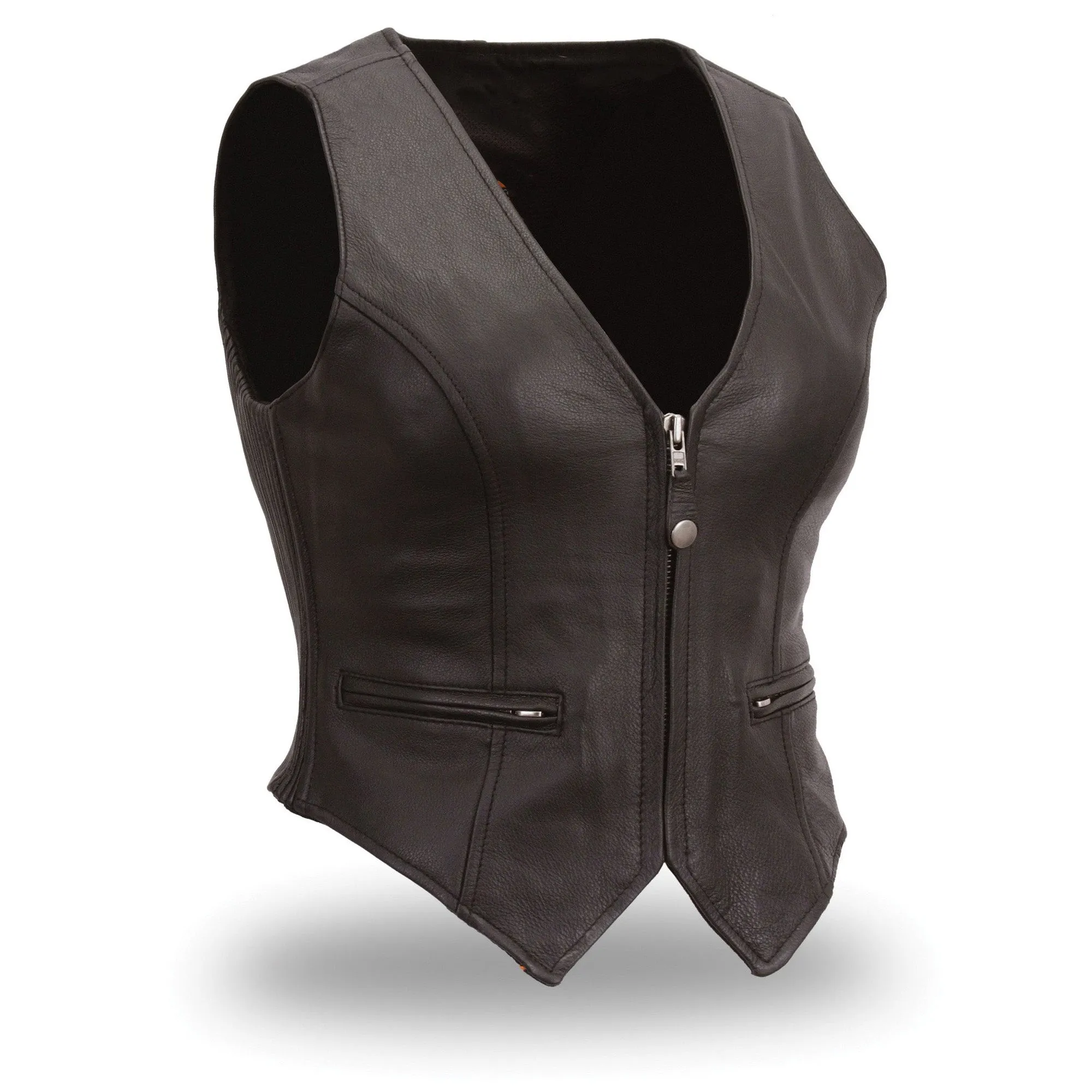 Women's casual leather vest