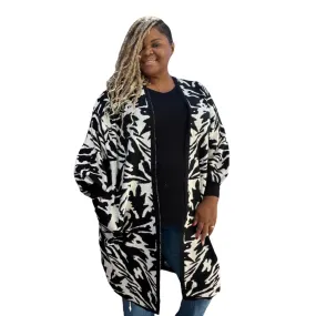 Women's Long Cozy Plus Size Open Front Cardigan No